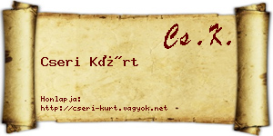 Cseri Kürt névjegykártya